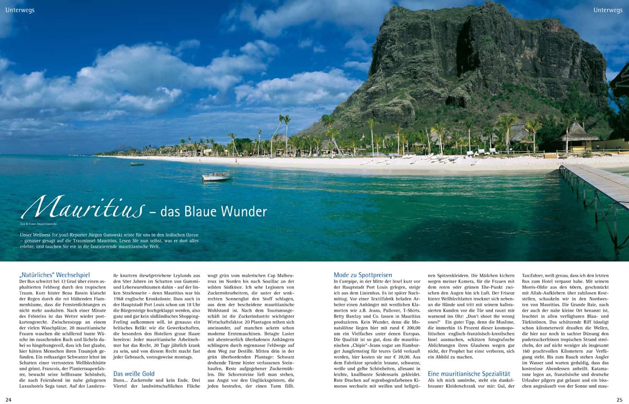 Wellness- und Reisereportage auf Mauritius